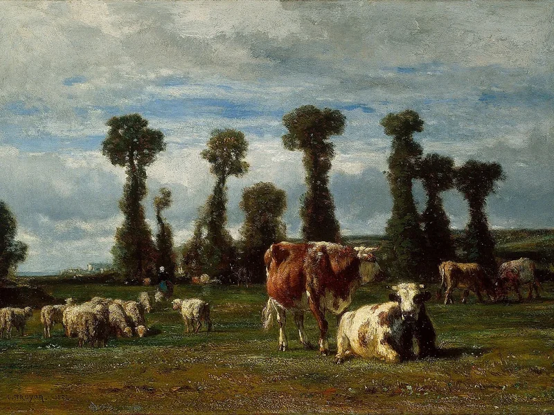 1835-Constant Troyon - Pascoli in Normandia
